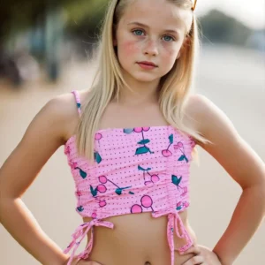 Vestido de Baño Bikini Niña Dos Piezas Cerezas