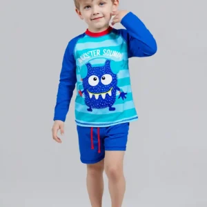 Traje de Baño para Niño Dos Piezas | Buzo Manga Larga y Short